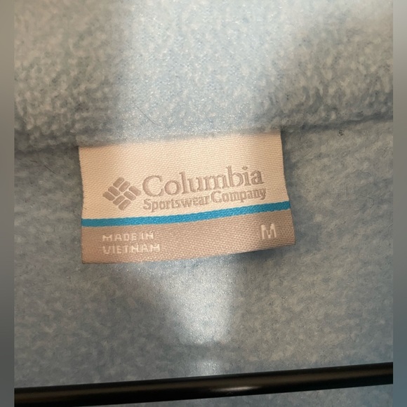 Columbia Full Zip Fleece Light Blue Women’s Size Medium Soft EUC - Picture 2 of 7